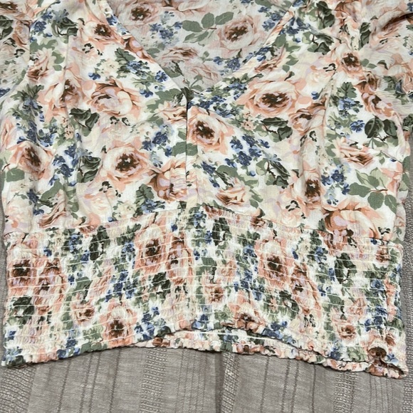 Abercrombie floral flutter sleeve blouse - Picture 3 of 6
